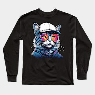 Vintage Cat Long Sleeve T-Shirt